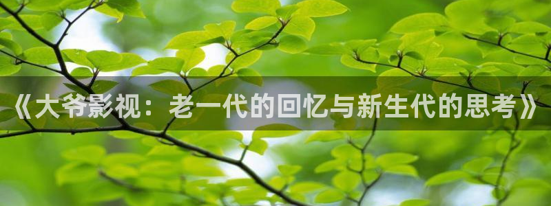 青柠影院免费观看电视剧在线：《大爷影视：老一代的回忆与新生代的思考》